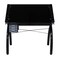 Futura Craft/Drawing Table With Adjustable Top In Black / Black Glass